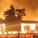 Gereja Mimika Terbakar Hebat Diduga Lilin Altar Lupa Dipadamkan