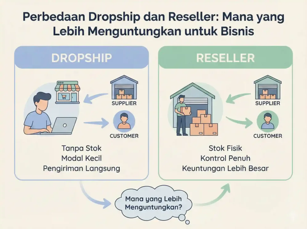 Panduan Lengkap Apa Perbedaan Bisnis Dropship Dan Reseller Bagi Pemula