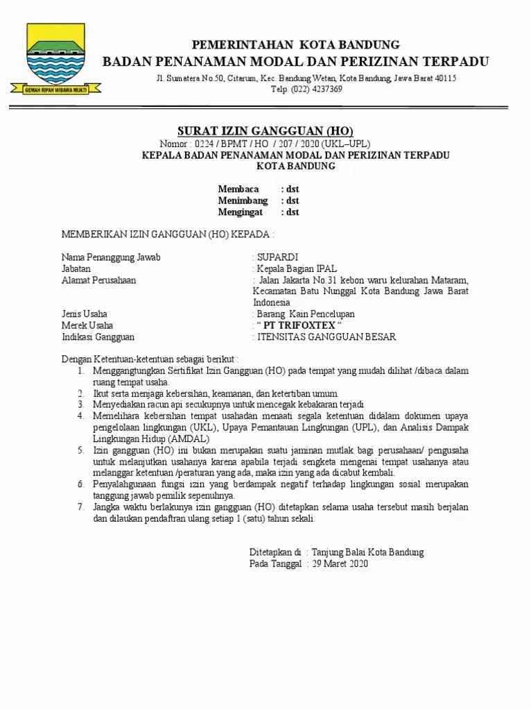 Panduan Lengkap Legalitas Operasional Bagaimana Cara Mengurus Perpanjangan Izin Gangguan Ho Dan Transisi Perizinannya